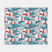 Couverture Polaire Noël Snowman mignon et cosy (Devant (Horizontal))