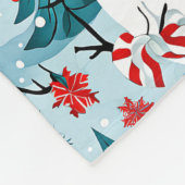 Couverture Polaire Noël Snowman mignon et cosy (Coin)