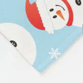 Couverture Polaire Noël Snowman Snowflake Motif (Coin)