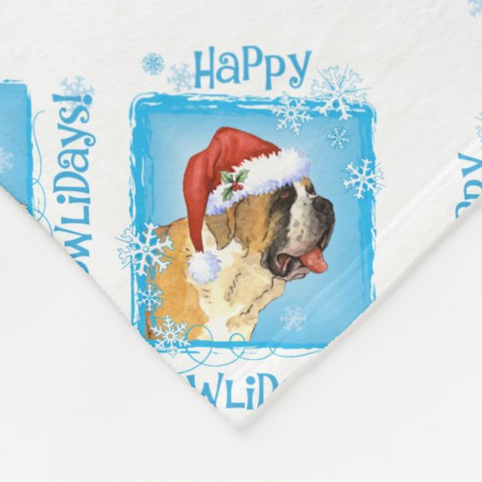 Couverture Polaire Noël St Bernard Fleece Blanket (Coin)