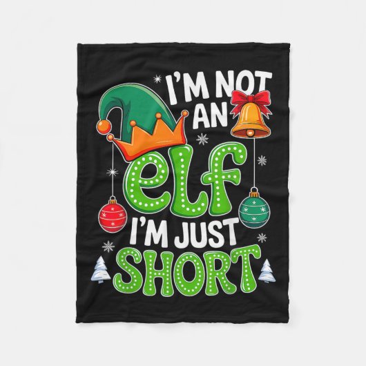 Couverture Polaire Noël super Je Ne Suis Pas Un Elfe Juste Une Courte (Devant)