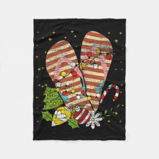 Couverture Polaire Noël Tropical Noël Vacances été Flip Flops Noël