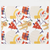 Couverture Polaire Noël Vacances 60x80 Blanche polaire (Devant (Horizontal))