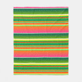 Couverture Polaire Noël vert rouge unique rayé d'origine (Devant)