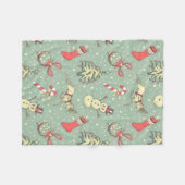 Couverture Polaire Noël vintage de style (Devant (Horizontal))