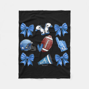 Couverture Polaire Nœud Coquette de Jour de Match de Football Funny B