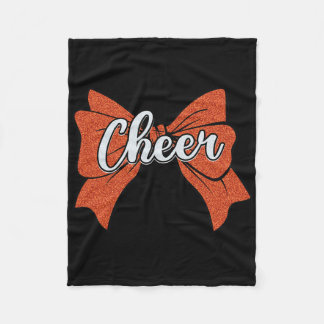 Couverture Polaire Nœud de pom-pom girl orange Coquette Sport Cheerle