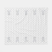Couverture Polaire Noeud de ruban blanc (Devant (Horizontal))