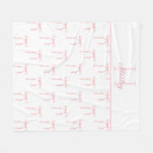 Couverture Polaire Nœud rose monogramme (Devant (Horizontal))