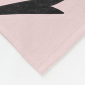 Couverture Polaire Nœuds Noirs Mignons Tendance Rose (Coin)