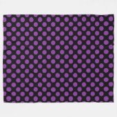 COUVERTURE POLAIRE NOIR AVEC POIS VIOLENTS (Devant (Horizontal))