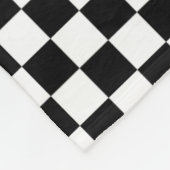Couverture Polaire Noir blanc À damiers Carrés (Coin)
