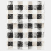 Couverture Polaire Noir Blanc Argent Russe Noël (Devant)