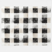 Couverture Polaire Noir Blanc Argent Russe Noël (Devant (Horizontal))