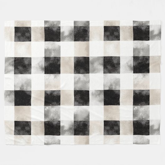 Couverture Polaire Noir Blanc Argent Russe Noël (Devant (Horizontal))