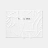 Couverture Polaire Noir Blanc Élégant Simple Formel Nom Propre (Devant (Horizontal))