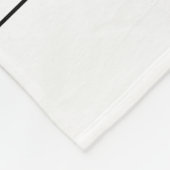 Couverture Polaire Noir & Blanc Élégant Unique Monogramme (Coin)