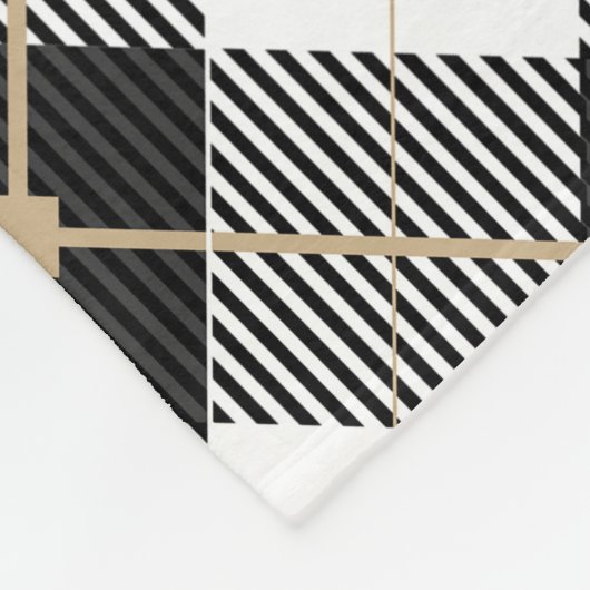 Couverture Polaire Noir blanc et doré (Coin)