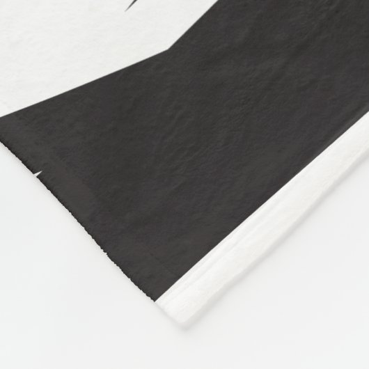 Couverture Polaire Noir & Blanc Moderne Ligne d'Art Abstrait Décorati (Coin)