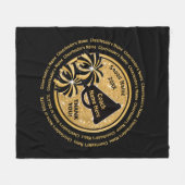 Couverture Polaire Noir, cadeaux Cheerleading de car d'or, (Devant (Horizontal))