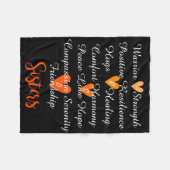 Couverture Polaire Noir couvrant d'affirmations de soeurs de RSD (Devant (Horizontal))