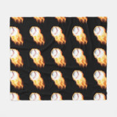 Couverture Polaire Noir de baseball (Devant (Horizontal))