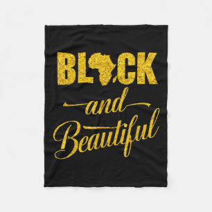 Couverture Polaire Noir Et Beau Afro Noir Histoire Motif Motif