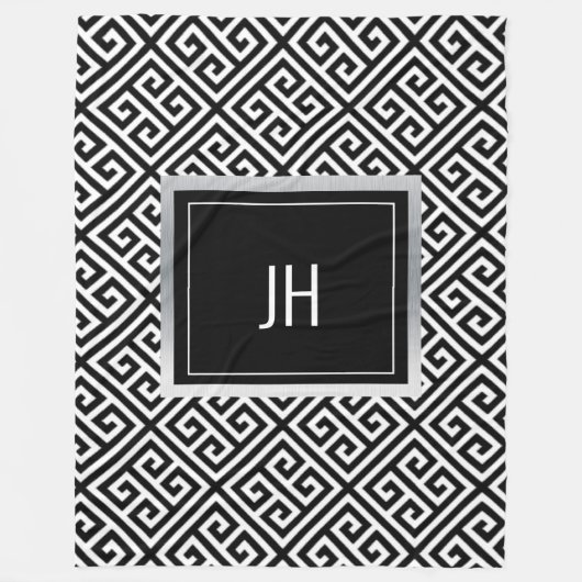 Couverture Polaire Noir et blanc (Devant)