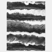 Couverture Polaire Noir et blanc Abstrait Illusion Art moderne (Devant)
