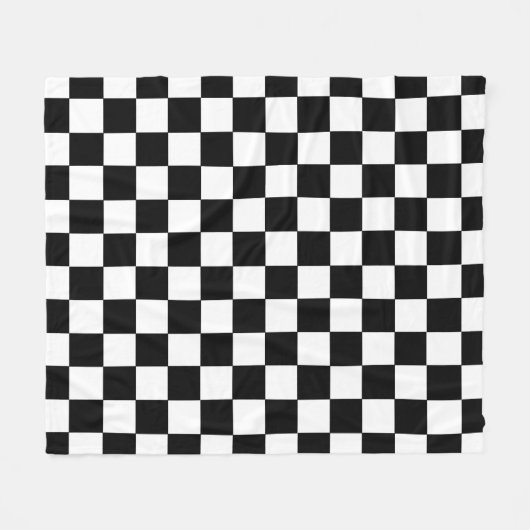 Couverture Polaire Noir et blanc Checkered (Devant (Horizontal))