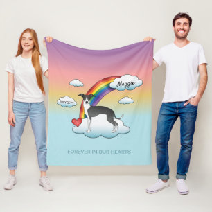 Couverture Polaire Noir Et Blanc Italien Greyhound Rainbow Memorial