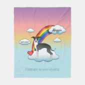 Couverture Polaire Noir Et Blanc Italien Greyhound Rainbow Memorial (Devant)