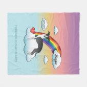 Couverture Polaire Noir Et Blanc Italien Greyhound Rainbow Memorial (Devant (Horizontal))