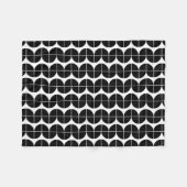 Couverture Polaire Noir et blanc Mid-Century Motif Abstrait moderne (Devant (Horizontal))