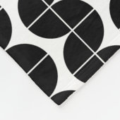 Couverture Polaire Noir et blanc Mid-Century Motif Abstrait moderne (Coin)