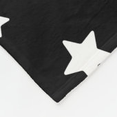 Couverture Polaire Noir Et Blanc Mignonne Étoiles Esthétiques Motif (Coin)