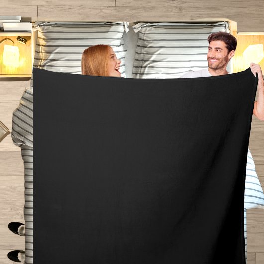 Couverture Polaire noir et blanc uni couvre-lit