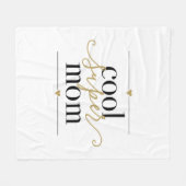 Couverture Polaire Noir et Or Cool Super Maman Moderne Élégante (Devant (Horizontal))