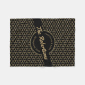 Couverture Polaire Noir et or Newlysée Keepsaké Noël (Devant (Horizontal))