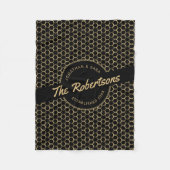 Couverture Polaire Noir et or Newlysée Keepsaké Noël (Devant)