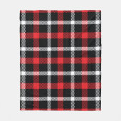 Couverture Polaire Noir et rouge Noël Plaid (Devant)