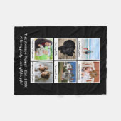 Couverture Polaire Noir fait sur commande de collage de photo (Devant (Horizontal))