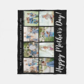 Couverture Polaire Noir fait sur commande du message | de mère de (Devant)