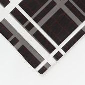 Couverture Polaire Noir Fenêtre Plaid Grid Stripes Design Motif (Coin)
