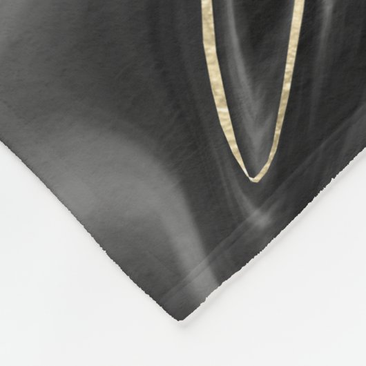 Couverture Polaire Noir gris blanc Marbre or #1 (Coin)