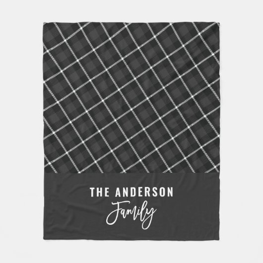 Couverture Polaire Noir gris moderne minimum rustique automne hiver (Devant)