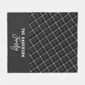 Couverture Polaire Noir gris moderne minimum rustique automne hiver (Devant (Horizontal))