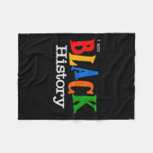 Couverture Polaire Noir Histoire Mois Fist Femmes Hommes (Devant (Horizontal))