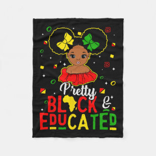 Couverture Polaire Noir instruit Histoire Noire Enfants Filles Junetd