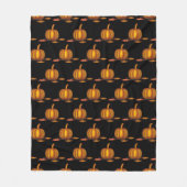 Couverture Polaire Noir moderne | Thanksgiving | CITROUILLE (Devant)